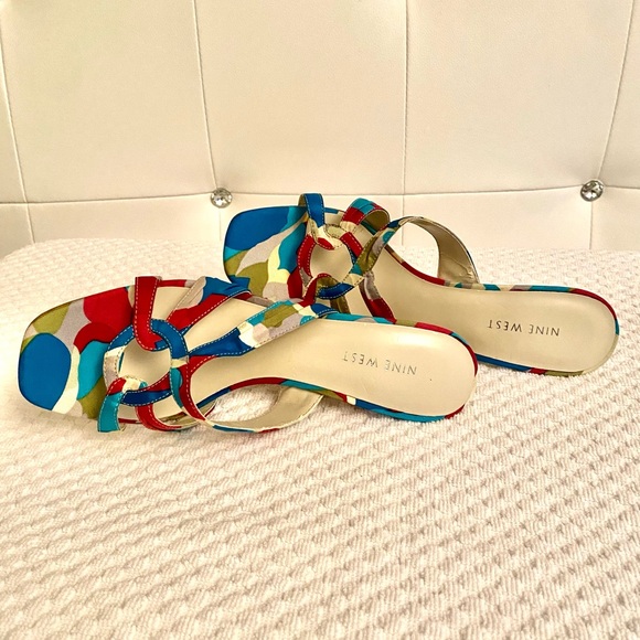 Nine West “Get It Girl” Stiletto Sandals- Size 7.5 Multi-color Mule - NWOT - Picture 6 of 6
